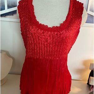 Beautiful silky shell to wear under blazers, sweaters. Perfect for Valentines!